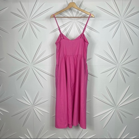 Rolla’s Eve Linen Dress In Magenta/Hot Pink - Picture 13 of 15